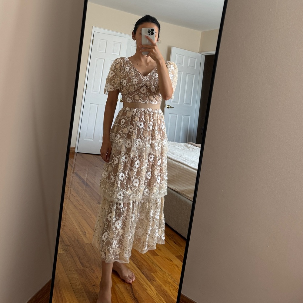 Dress embroidered with sequins